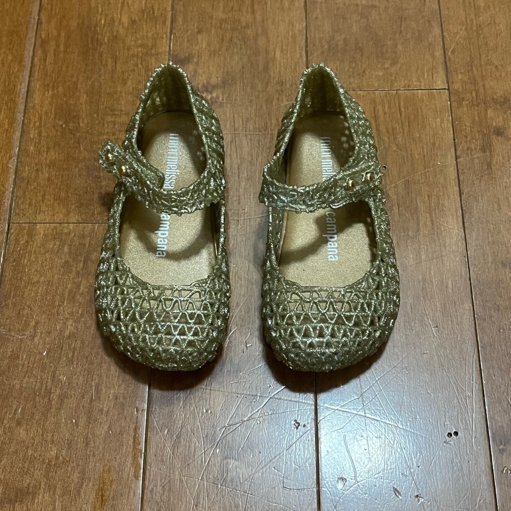 Mini Melissa Gold Campari Shoes